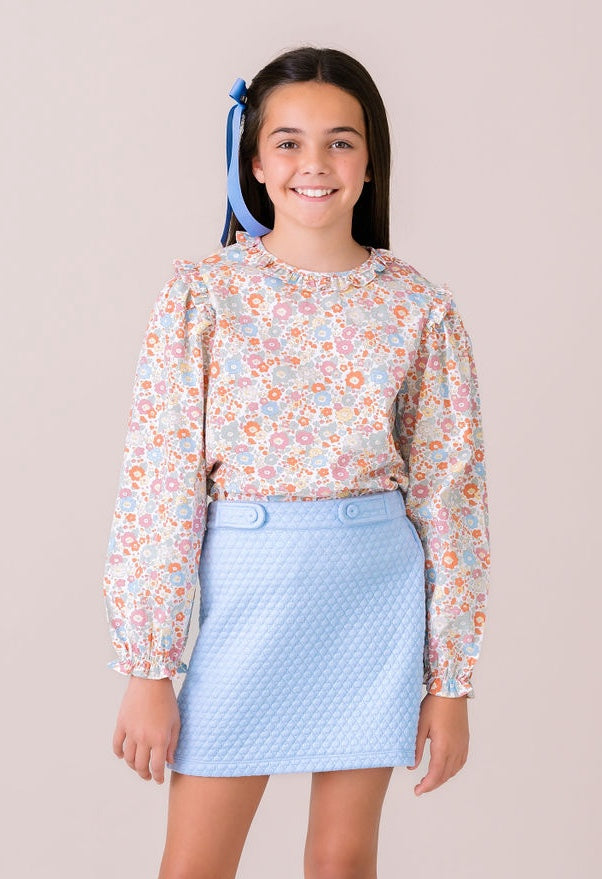 Sydney Skirt - Windy Blue Quilted