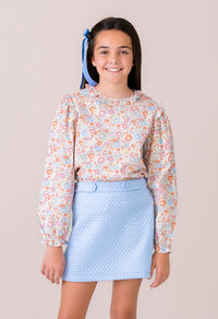 Sydney Skirt - Windy Blue Quilted