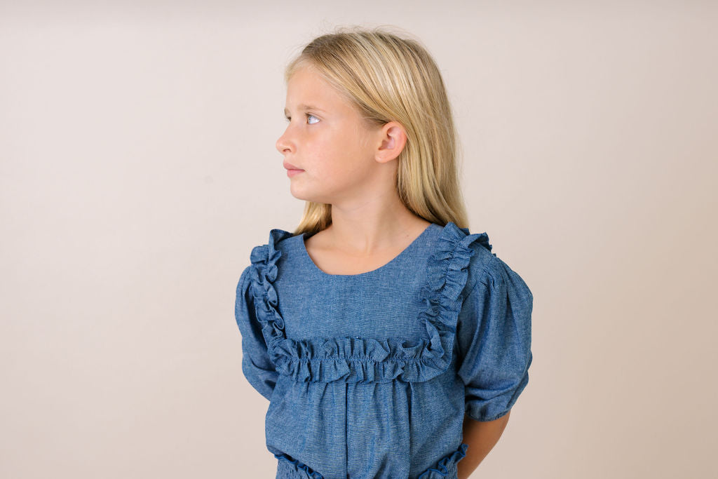 Brynlee Blouse - Dover Denim