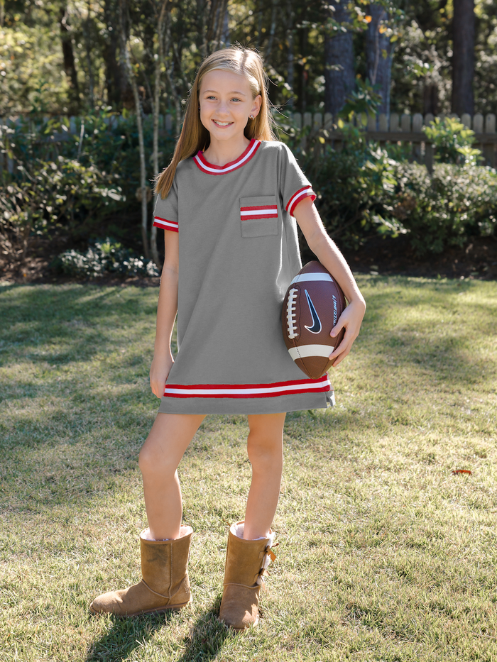 Landry Dress - Game Day Grey