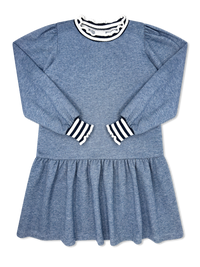 Dorothy Dropwaist Dress - Danbury Denim Knit