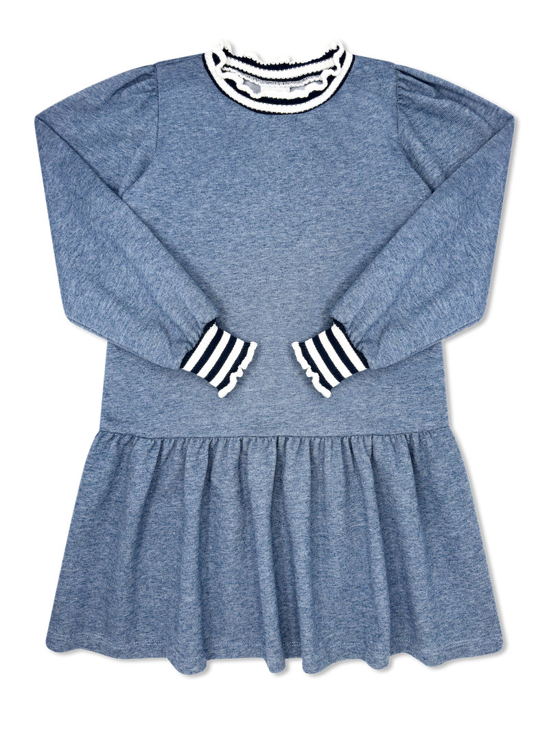 Dorothy Dropwaist Dress - Danbury Denim Knit