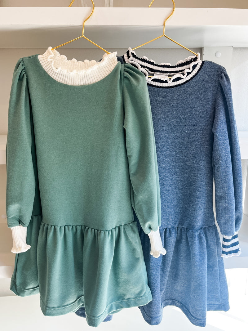 Dorothy Dropwaist Dress - Clover Green Knit