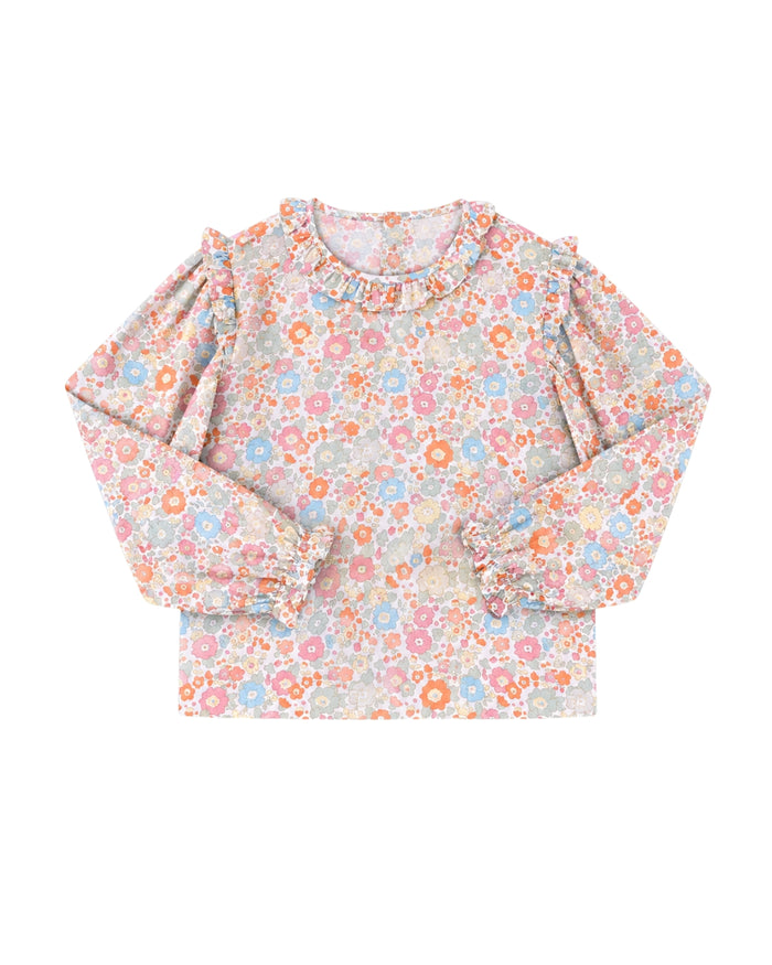 Evelyn Blouse Long Sleeve - Whimsy Blooms