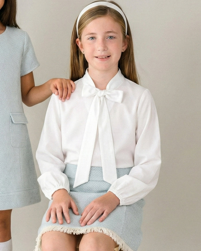 Kensington Fringe Skirt - River Tweed