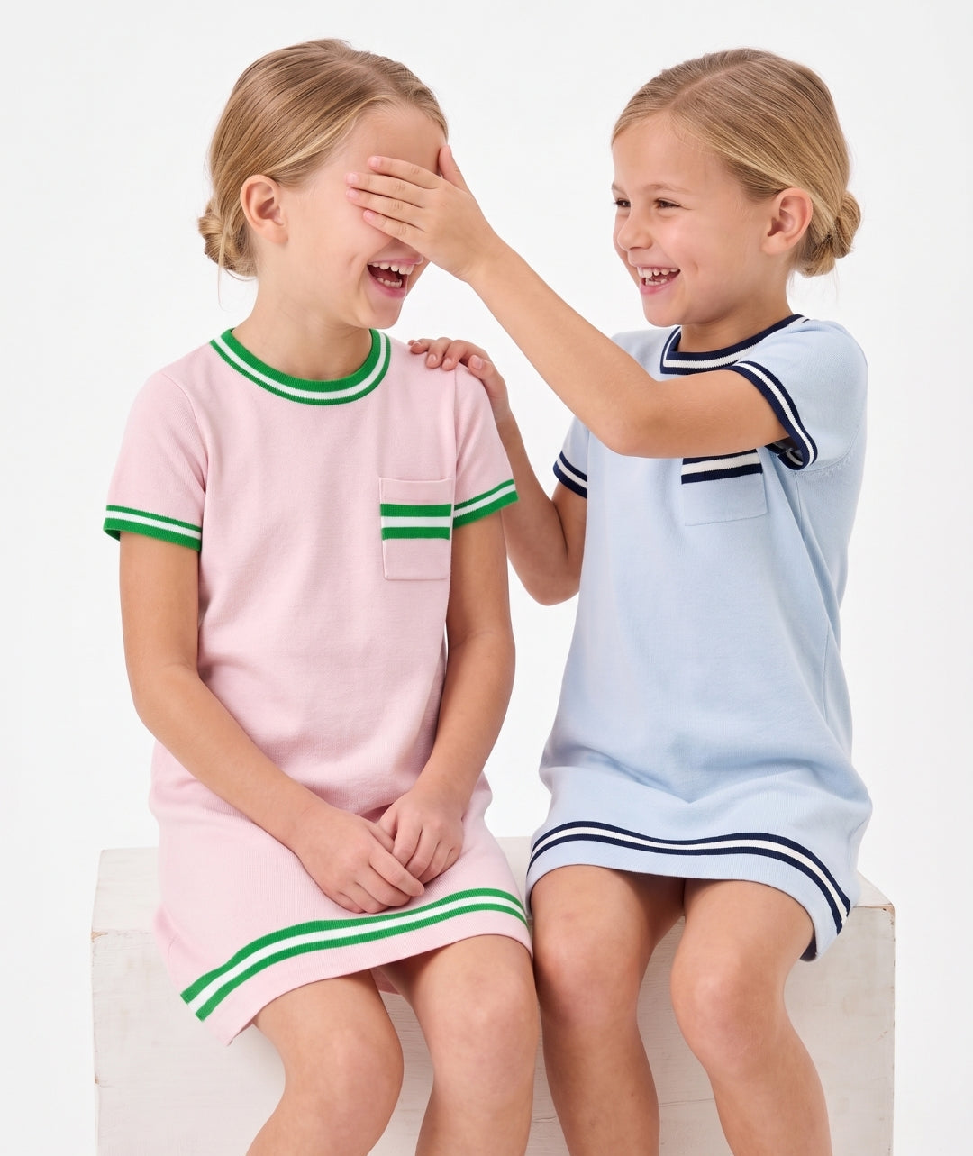 Landry Dress - Primrose Pink, Green.