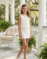Jackie Top - Proper Cream Tweed