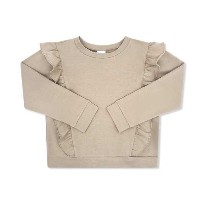 Magnolia Sweater Top - Cookie Khaki