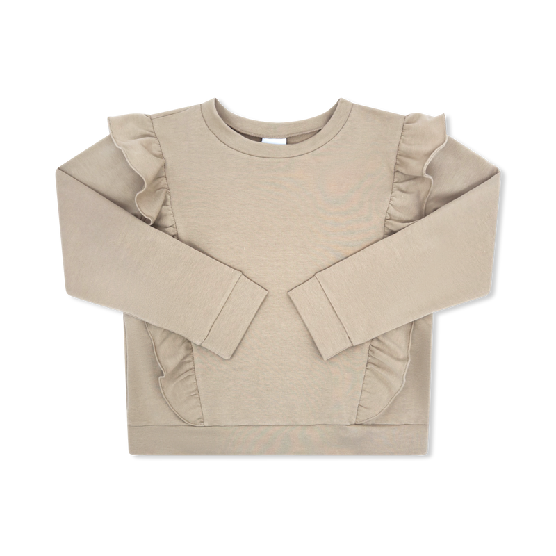 Magnolia Sweater Top - Cookie Khaki