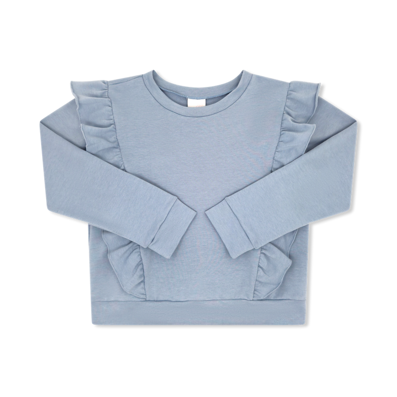 Magnolia Sweater Top - Lake Blue