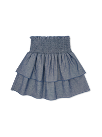 Tatum Tiered Skirt - Dover Denim