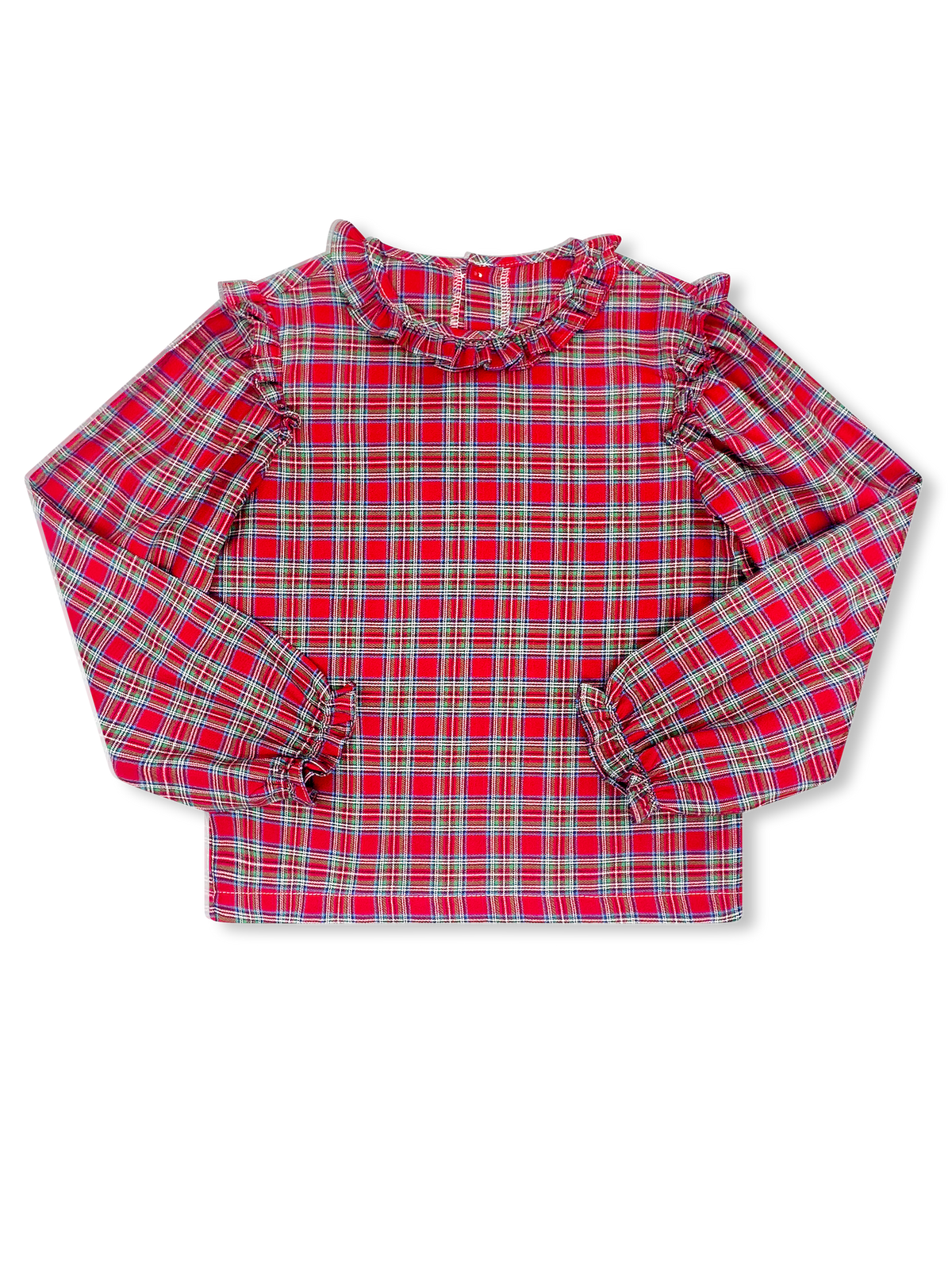 Evelyn Blouse Long Sleeve - Hawthorn Plaid