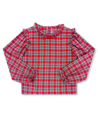 Evelyn Blouse Long Sleeve - Hawthorn Plaid