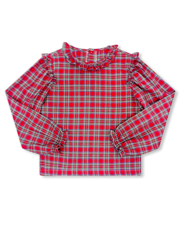 Evelyn Blouse Long Sleeve - Hawthorn Plaid