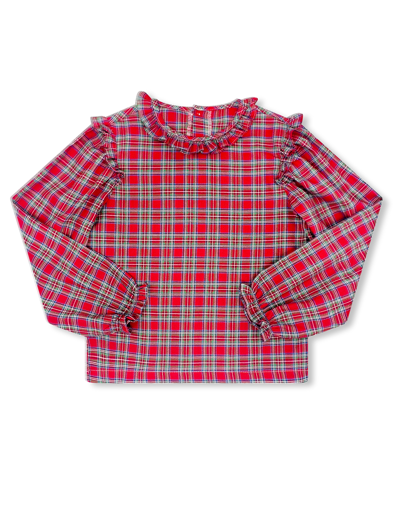 Evelyn Blouse Long Sleeve - Hawthorn Plaid