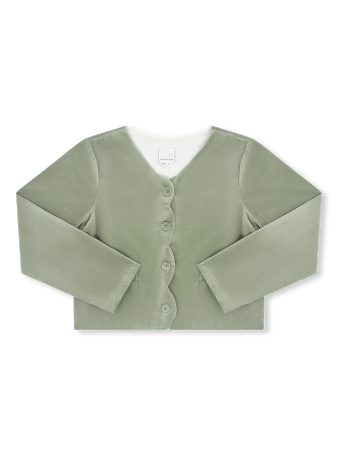 Jordyn Jacket - Leyland Green Velvet