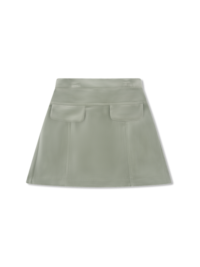 Claire Skirt - Leyland Green Velvet
