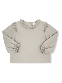 Evelyn Blouse Long Sleeve - Kenwood Khaki Knit