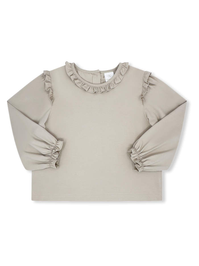 Evelyn Blouse Long Sleeve - Kenwood Khaki Knit