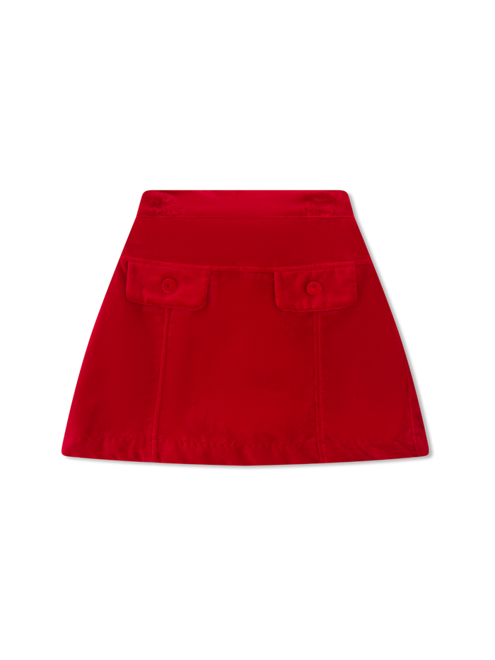 Claire Skirt   - Ruby Red Velvet