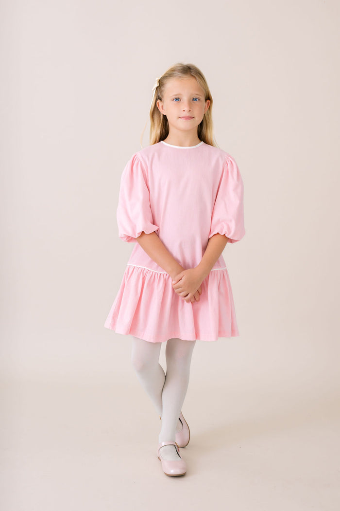 Harper Dress - Prescott Pink Corduroy