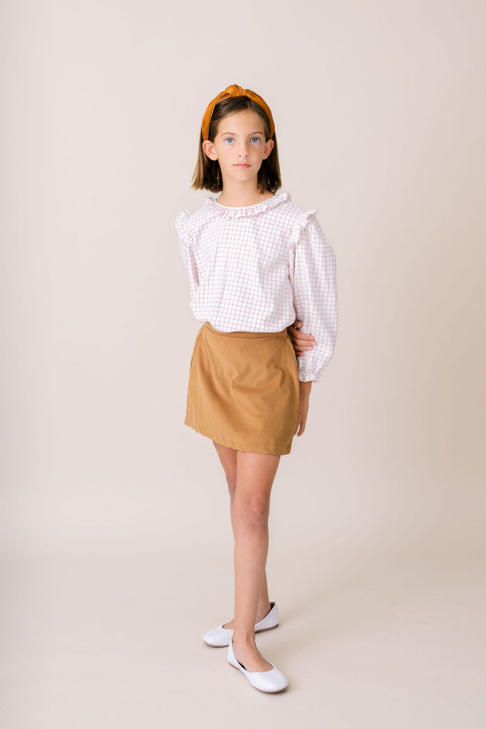 Evelyn Blouse Long Sleeve - Newbury Street Plaid
