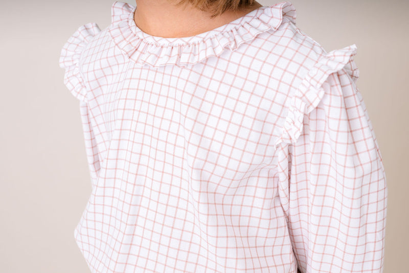 Evelyn Blouse Long Sleeve - Newbury Street Plaid
