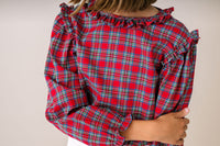 Evelyn Blouse Long Sleeve - Hawthorn Plaid