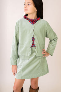 Jordyn Jacket - Leyland Green Velvet