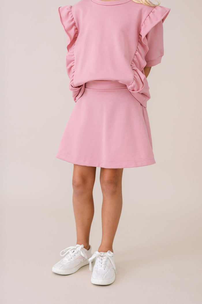 Lacey Skirt - Pembroke Pink Knit