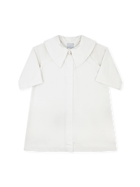 Audrey Car Coat - Winter White Velvet