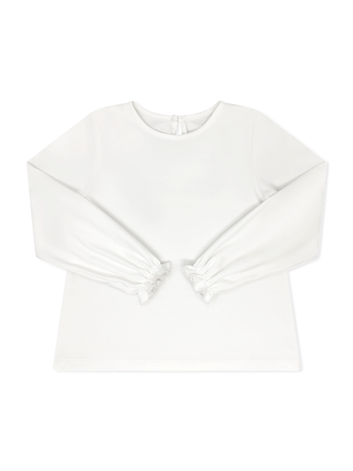 Bella Blouse Long Sleeve - Legacy White Knit