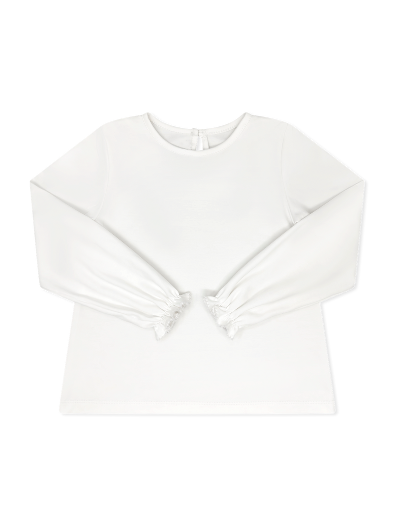 Bella Blouse Long Sleeve - Legacy White Knit