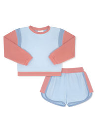 Ellie Everyday Set Long Sleeve - Lake Blue, Pembroke Pink