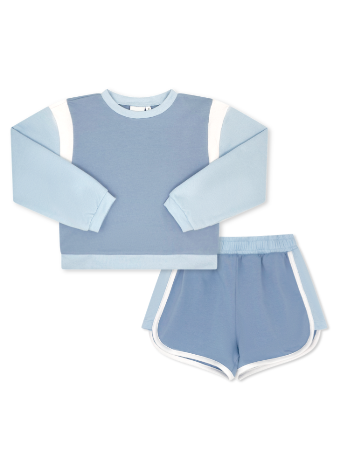 Ellie Everyday Set Long Sleeve - Lake Blue