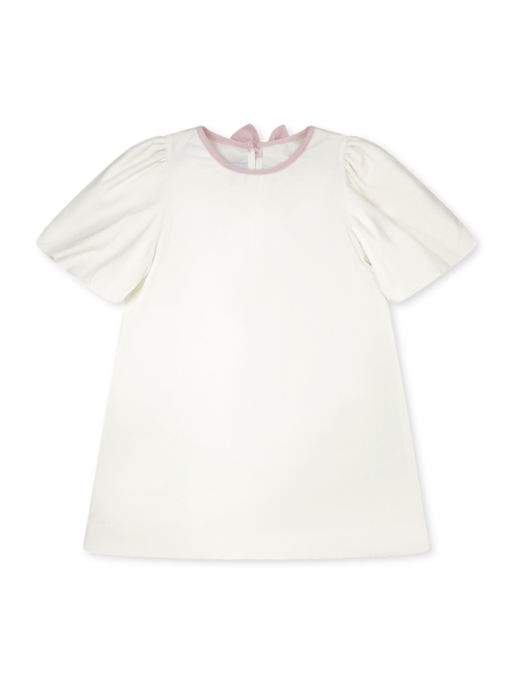 Hallie Dress - Winter White Velvet