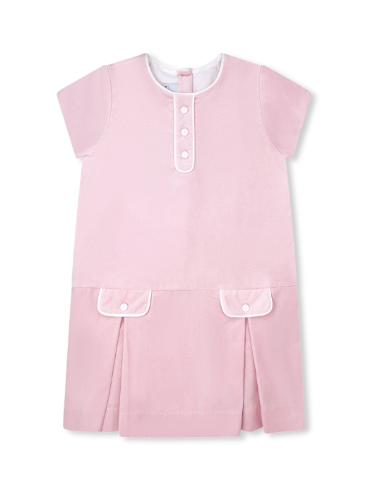 Harriet Dress - Petite Pink Velvet
