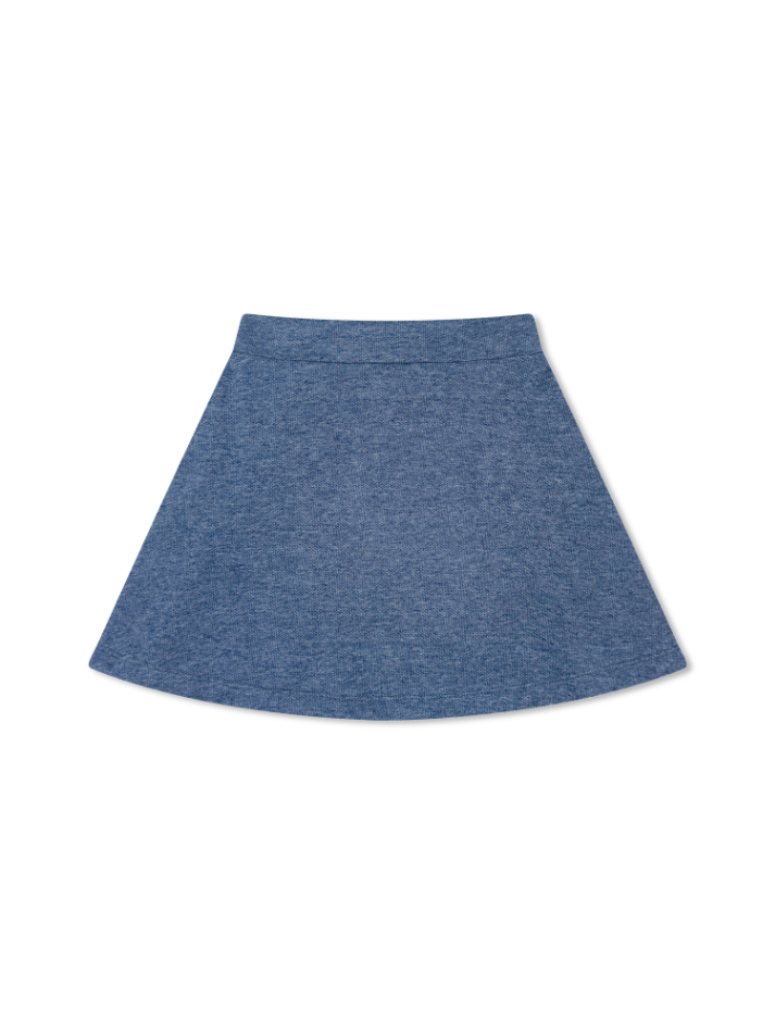Lacey Skirt - Dusty Blue Knit