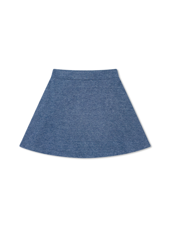 Lacey Skirt - Dusty Blue Knit