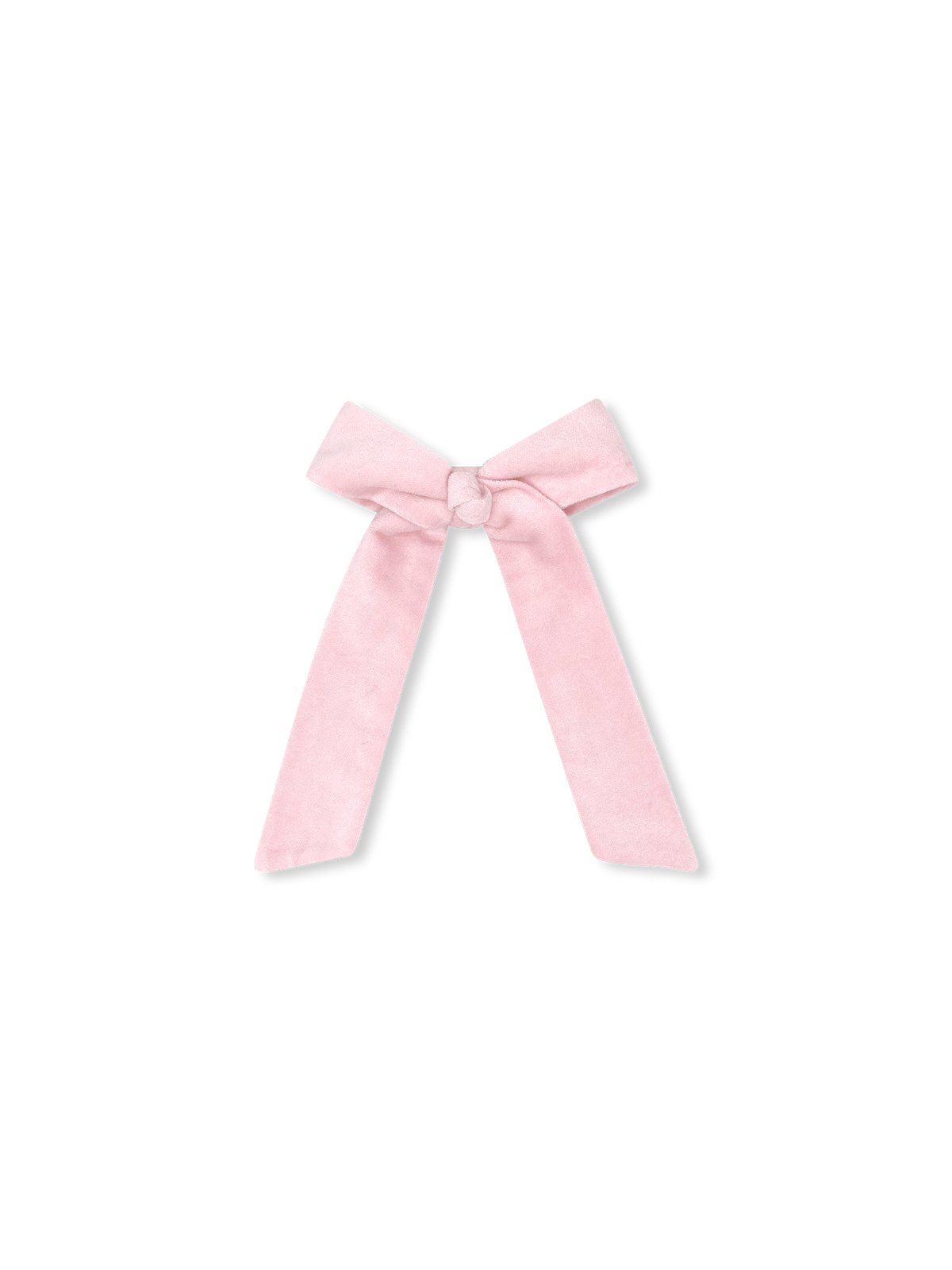 Lola Long Bow - Petite Pink Velvet