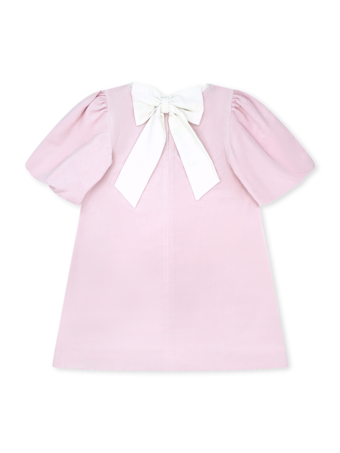 Hallie Dress - Petite Pink Velvet
