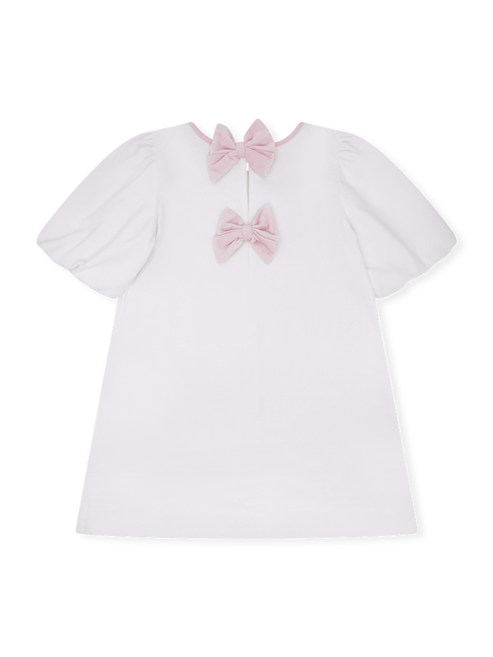 Hallie Dress - Winter White Velvet