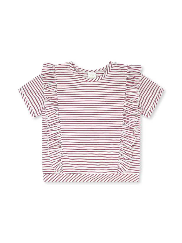 Magnolia Top - Blush Beam Stripe
