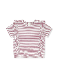 Magnolia Top - Blush Beam Stripe