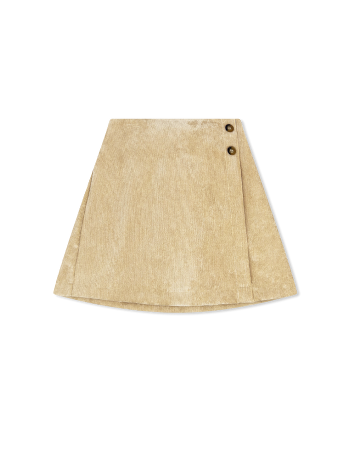 Julia Skirt -  Alexandria Khaki Corduroy
