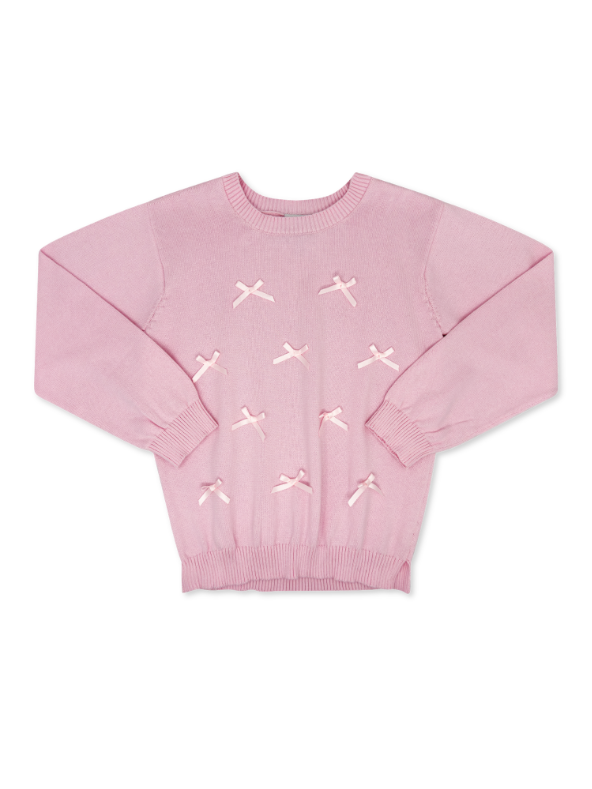 Stella Sweater -  Primrose Pink, Ribbons