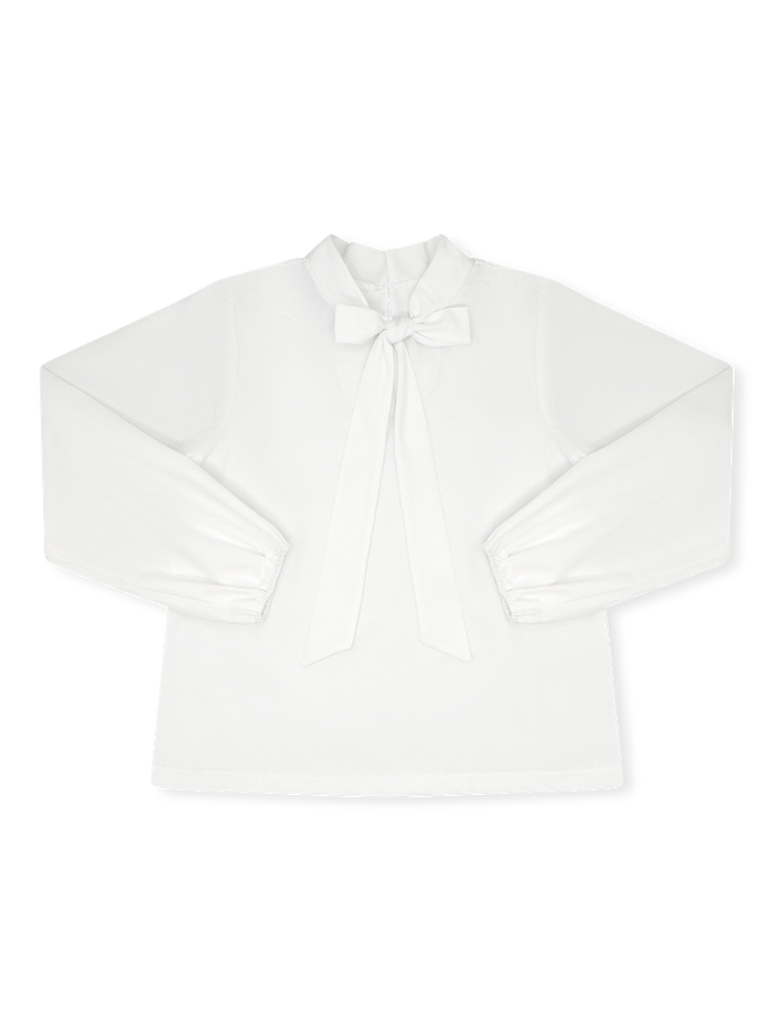 Beatrice Bow Blouse - Classic White