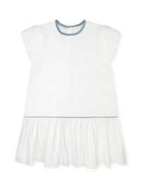 Delilah Dropwaist Dress - Winter White Velvet