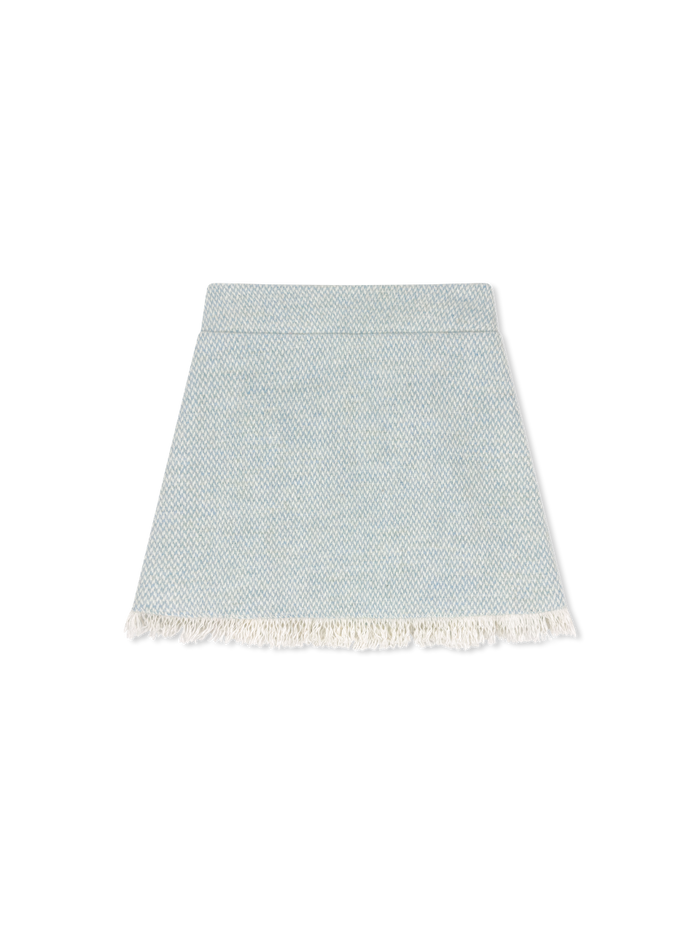 Kensington Fringe Skirt - River Tweed