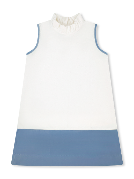Twiggy Dress - Winter White Velvet, Belle Haven Velvet